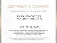 Wojciech-Goslinski-opinie-firma-remontowa-certyfikat-uczciwosci