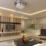 W salonie konieczne jest zaprojektowanie wielu stref oświetlenia.